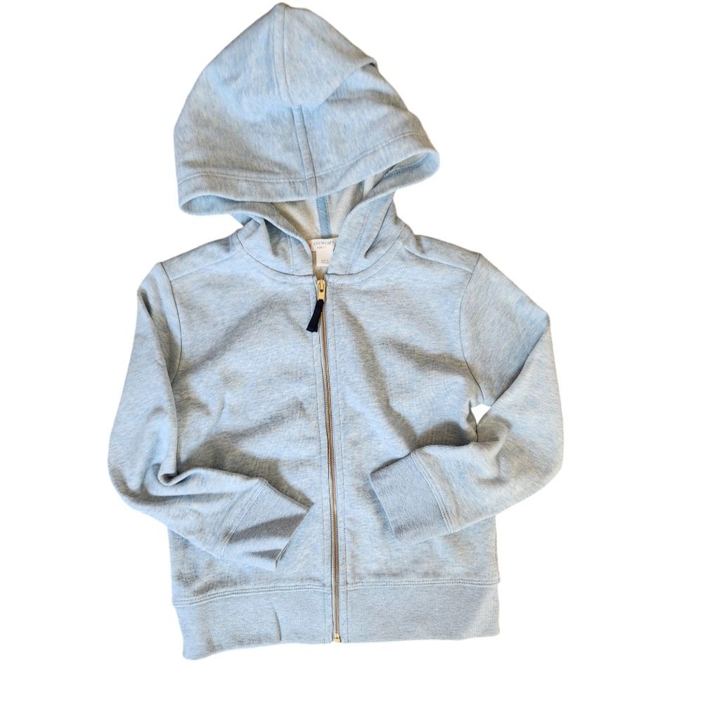 Crewcuts (J. Crew) Girl's Light Blue Zippered Hoodie Size XS NWT